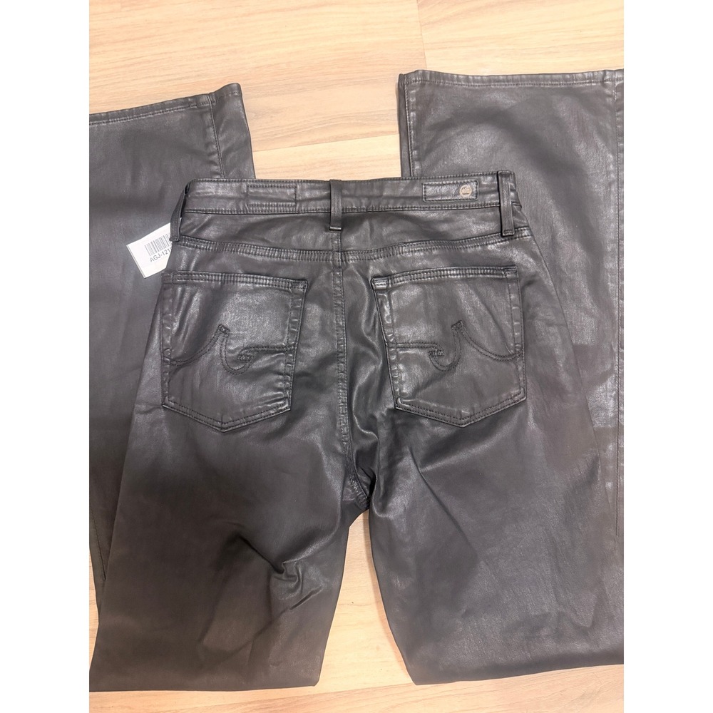 AG Adriano Goldschmied Farrah Boot High Rise Coated Black Jeans 26x32 - Picture 4 of 4